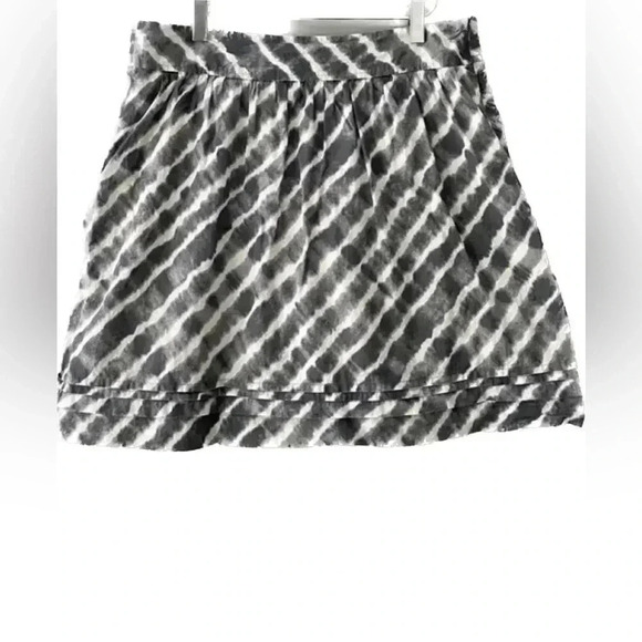LOFT bluish-grey/white tie dye pattern lined skirt with hidden zipper SZ 14 - Picture 2 of 9